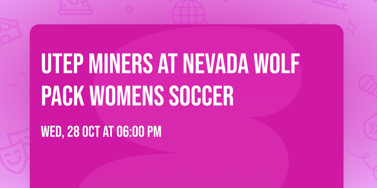 UTEP Miners at Nevada Wolf Pack Womens Soccer