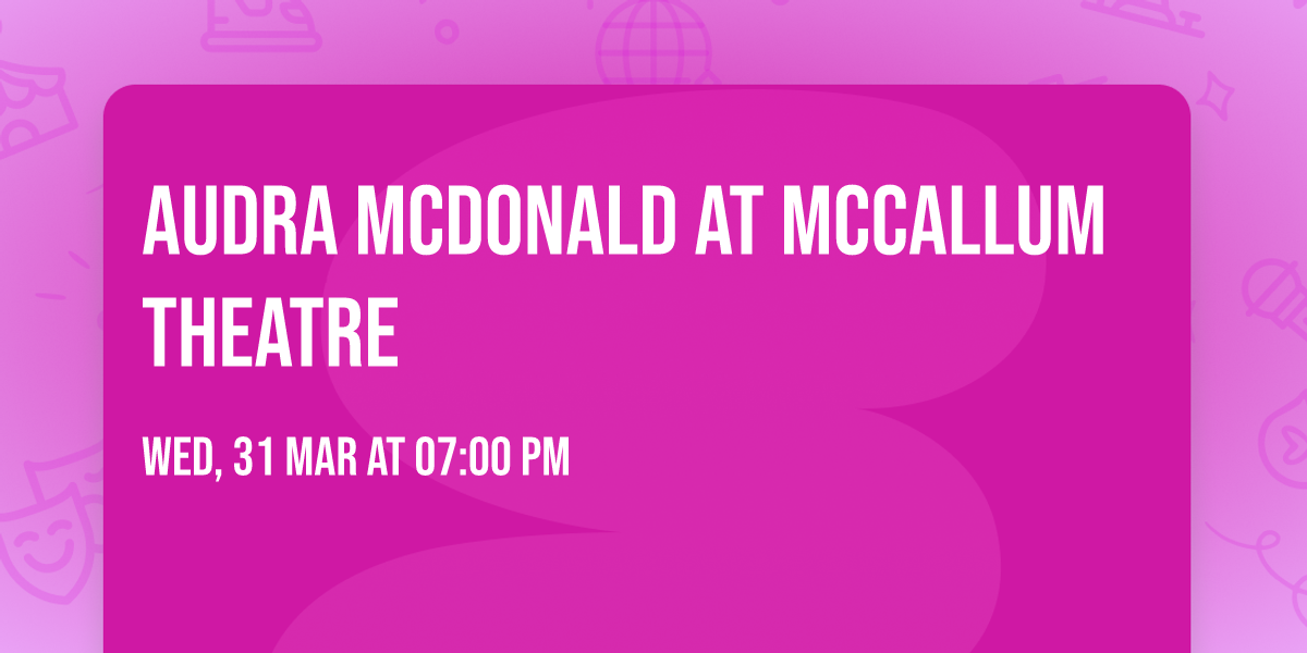 Audra McDonald at McCallum Theatre