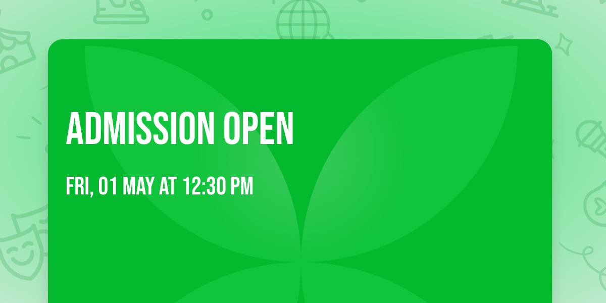 Admission Open