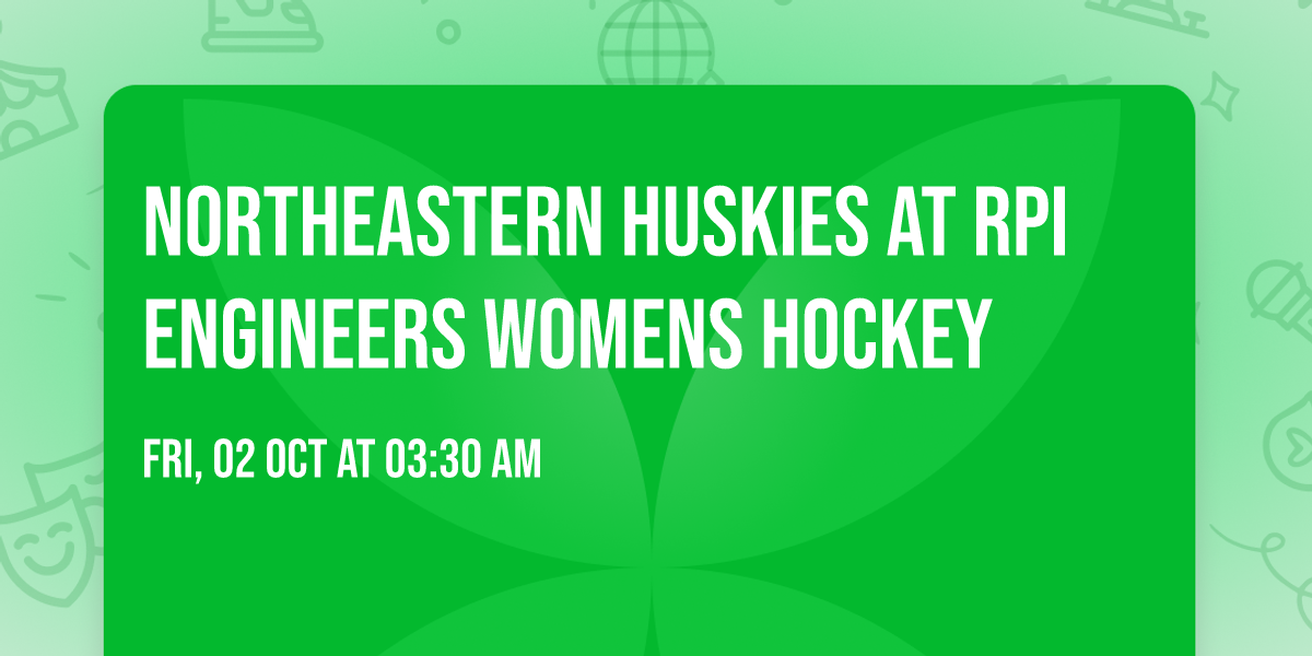 Northeastern Huskies at RPI Engineers Womens Hockey