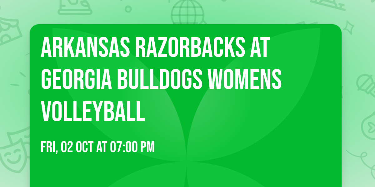 Arkansas Razorbacks at Georgia Bulldogs Womens Volleyball