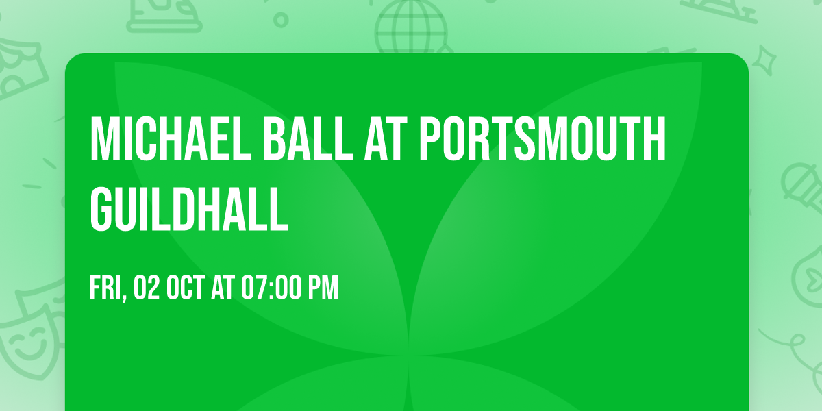 Michael Ball at Portsmouth Guildhall