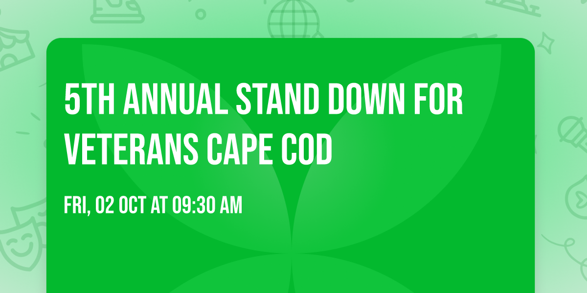 5th Annual Stand Down for Veterans Cape Cod 