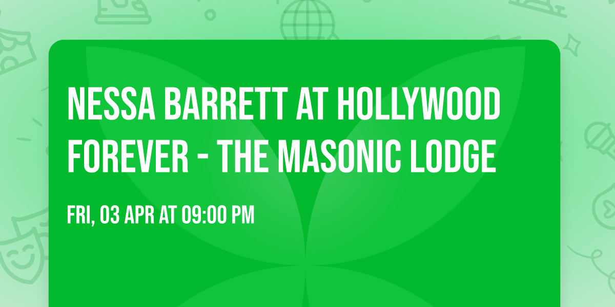 Nessa Barrett at Hollywood Forever - The Masonic Lodge
