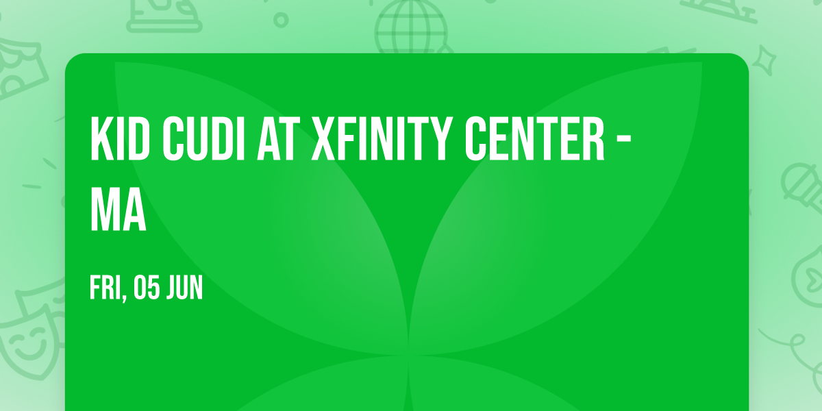 Kid Cudi at Xfinity Center - MA