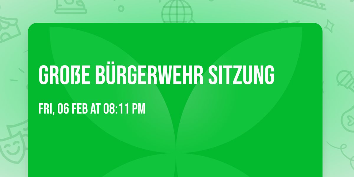 Gro\u00dfe B\u00fcrgerwehr Sitzung