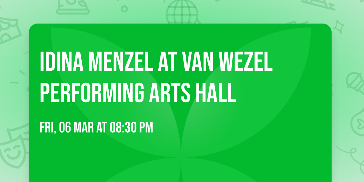 Idina Menzel at Van Wezel Performing Arts Hall