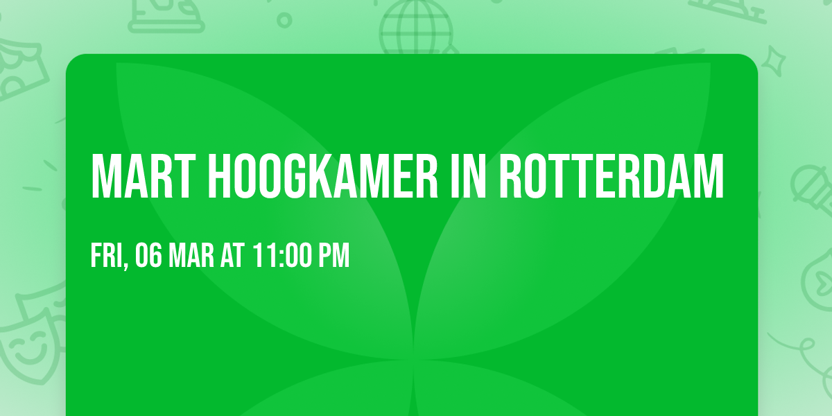 Mart Hoogkamer in Rotterdam