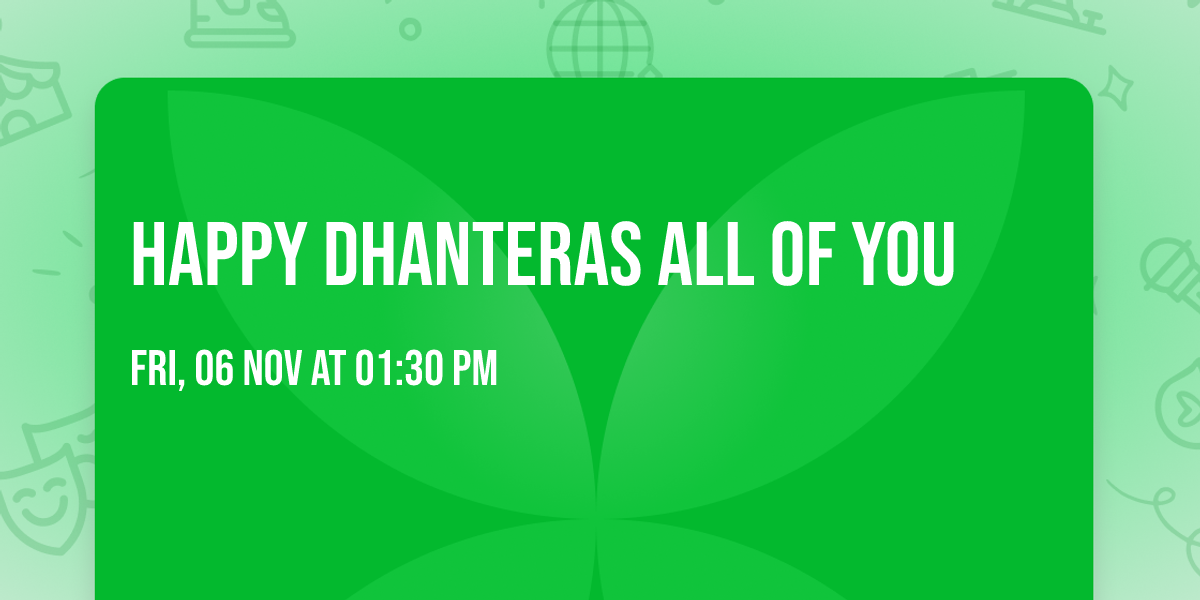 Happy Dhanteras all of you 