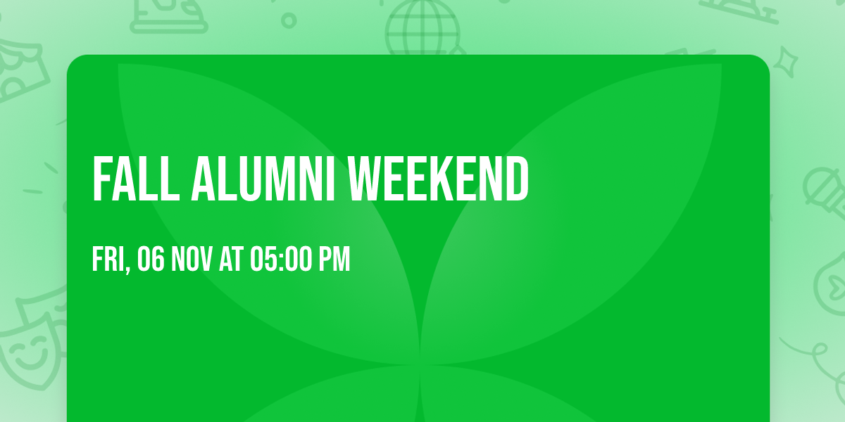 Fall Alumni Weekend