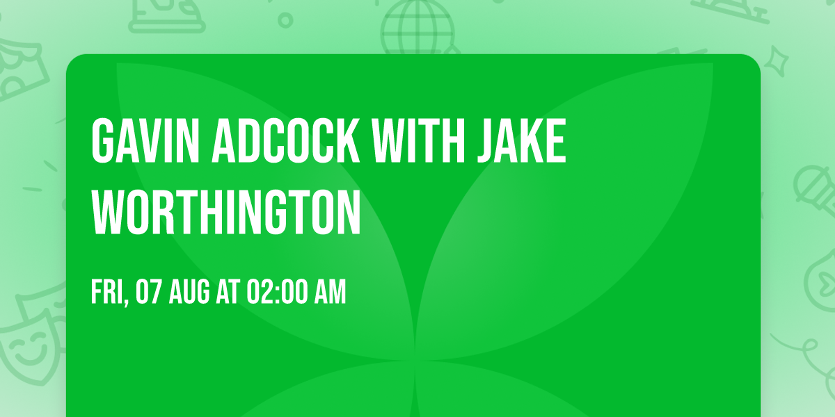 Gavin Adcock with Jake Worthington