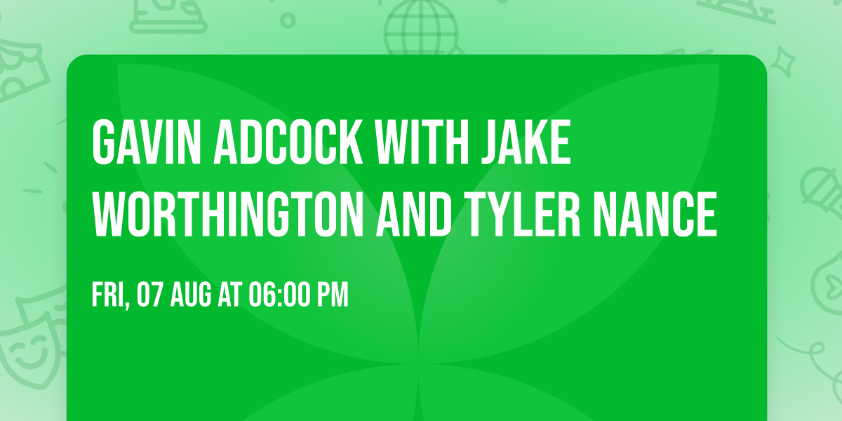 Gavin Adcock with Jake Worthington and Tyler Nance
