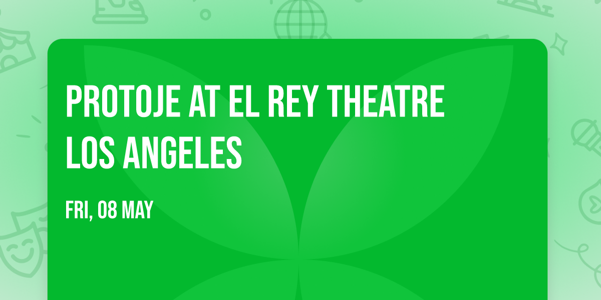 Protoje at El Rey Theatre Los Angeles