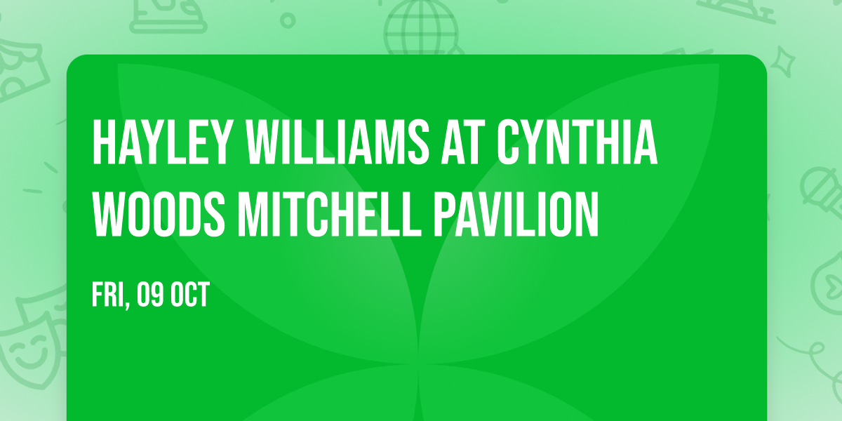 Hayley Williams at Cynthia Woods Mitchell Pavilion
