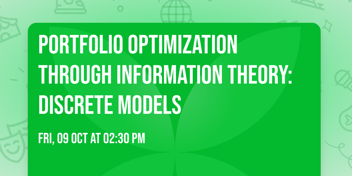 Portfolio Optimization through Information Theory: Discrete Models
