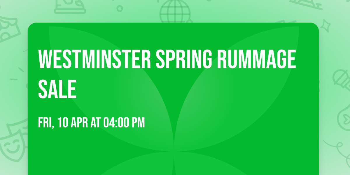 Westminster Spring Rummage Sale