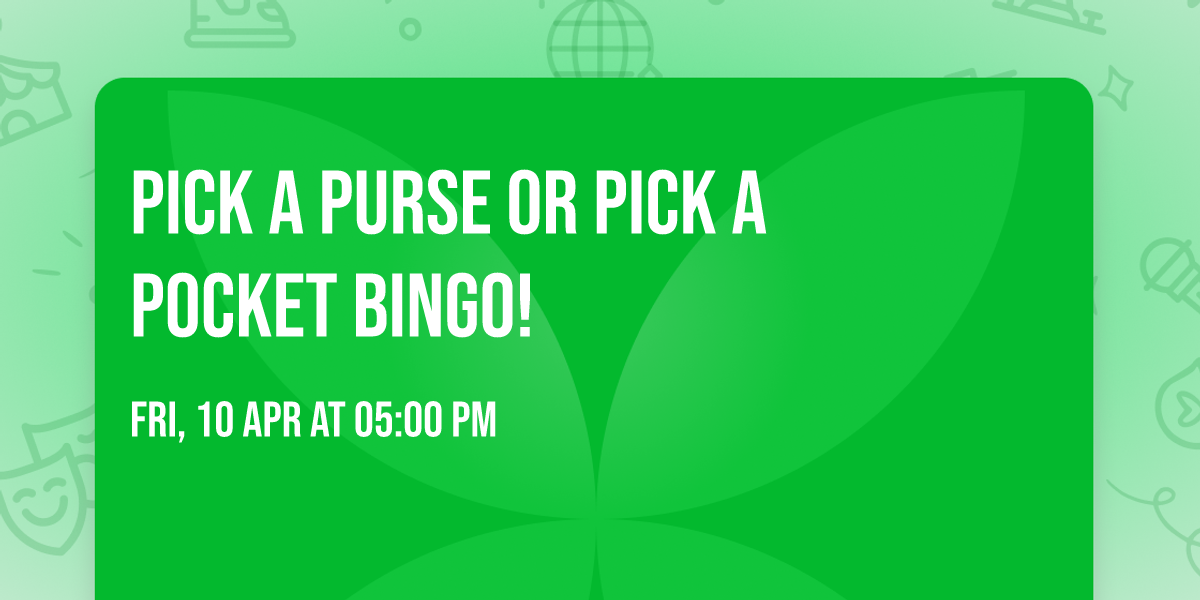 Pick a purse or pick a pocket Bingo! 
