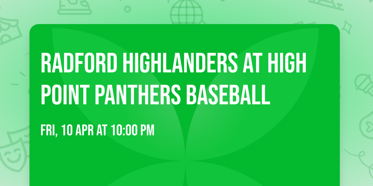 Radford Highlanders at High Point Panthers Baseball
