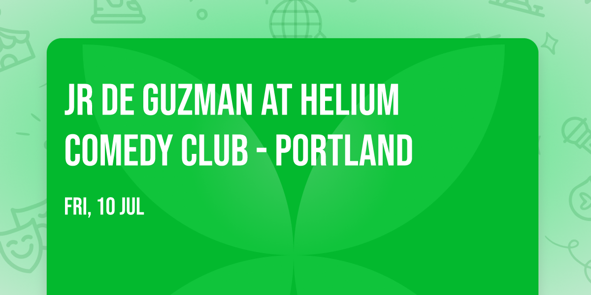 JR De Guzman at Helium Comedy Club - Portland