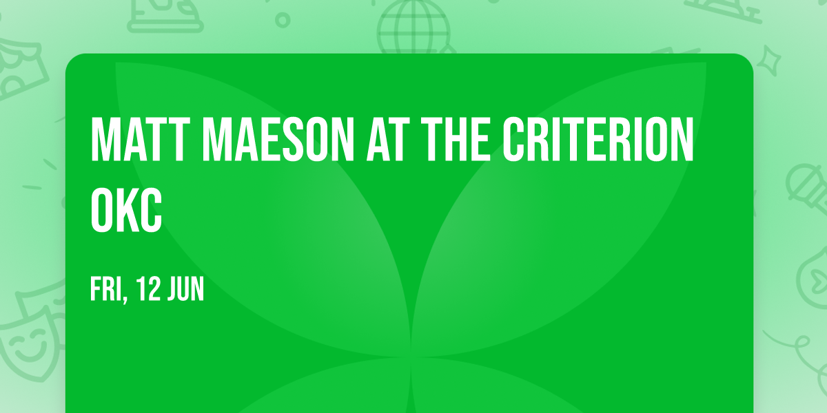 Matt Maeson at The Criterion OKC