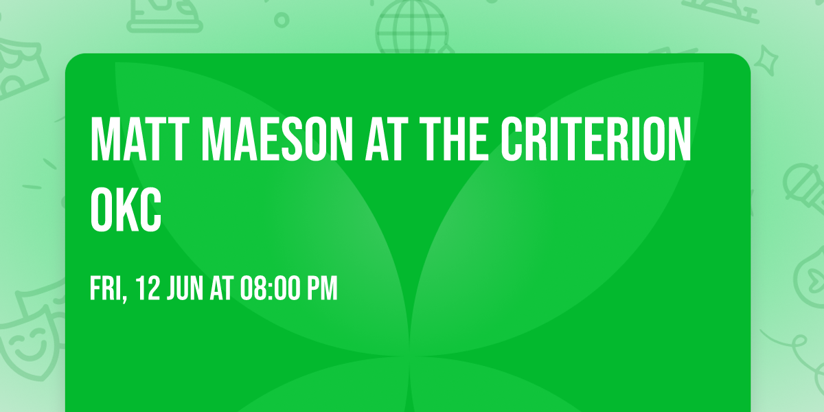 Matt Maeson at The Criterion OKC