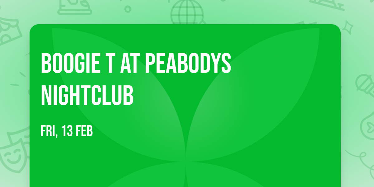 Boogie T at Peabodys Nightclub