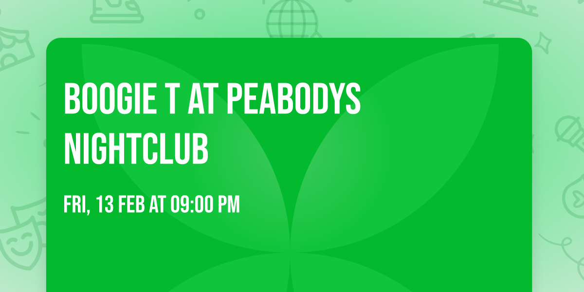 Boogie T at Peabodys Nightclub