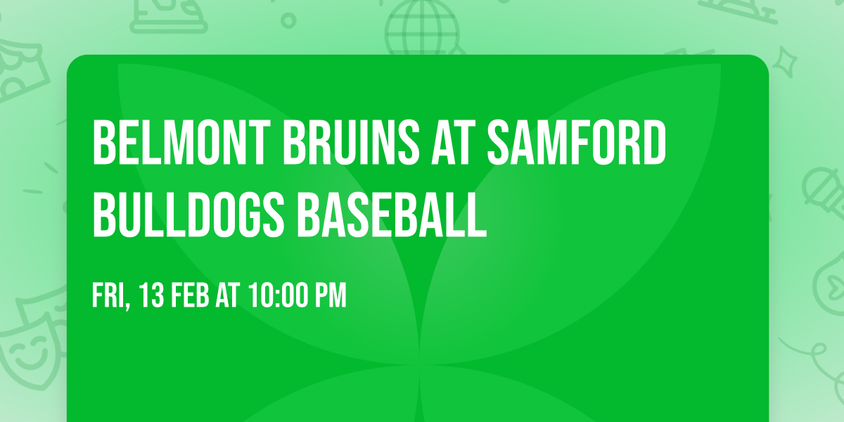 Belmont Bruins at Samford Bulldogs Baseball