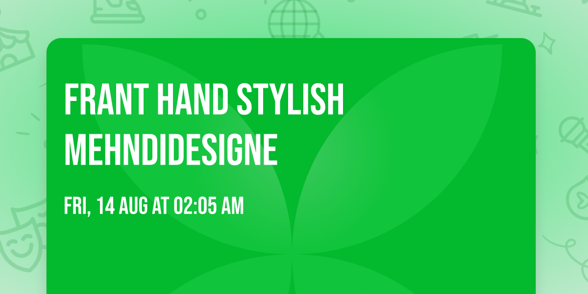 frant hand stylish mehndidesigne
