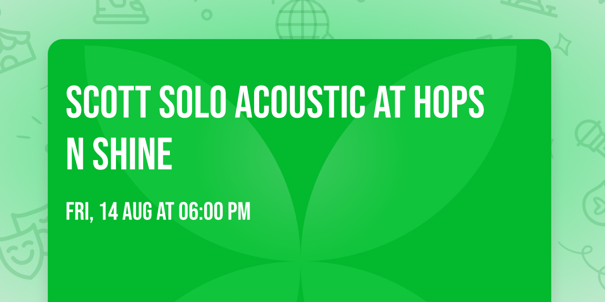 Scott Solo Acoustic at Hops N Shine