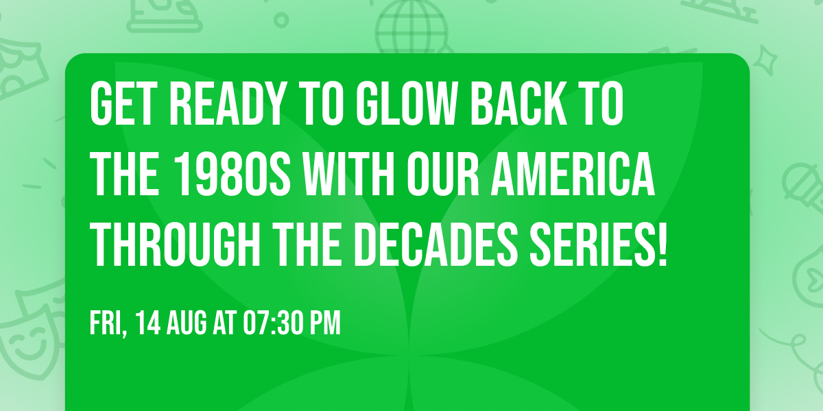 \ud83d\udd76\ufe0f\u2728 Get ready to Glow Back to the 1980s with our America Through the Decades series! \ud83c\udf08\ud83c\udfa8