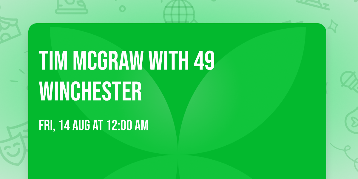 Tim McGraw with 49 Winchester