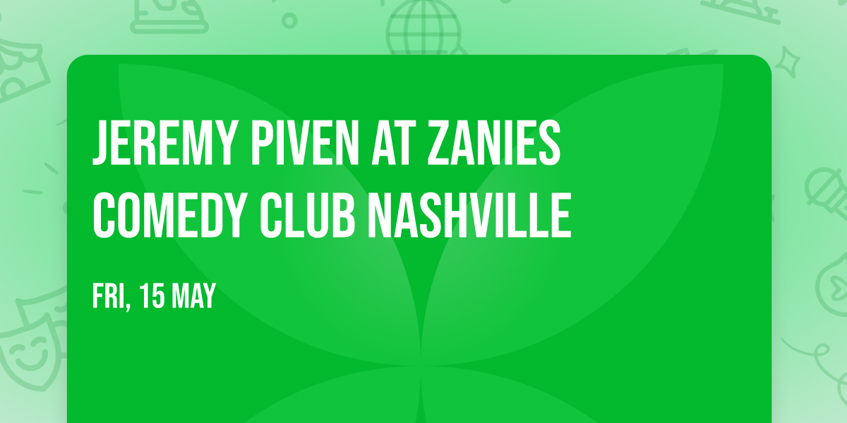 Jeremy Piven at Zanies Comedy Club Nashville