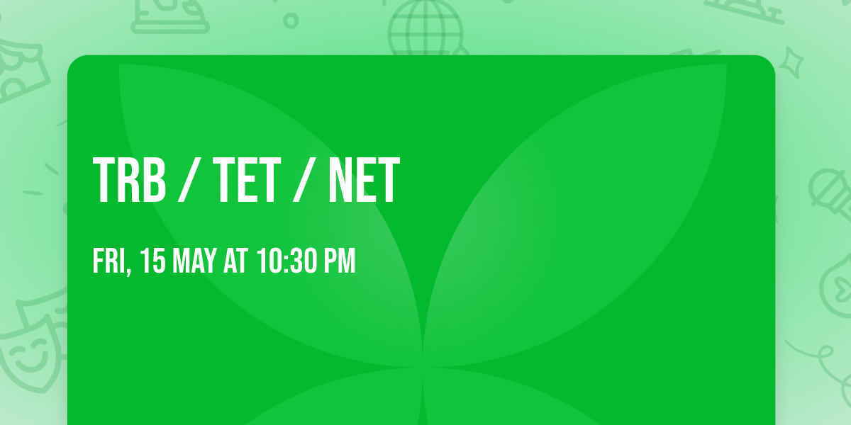 TRB \/ TET \/ NET