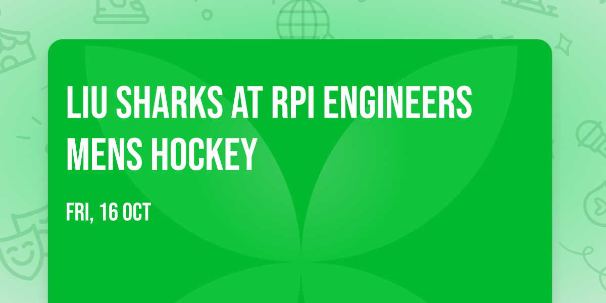 LIU Sharks at RPI Engineers Mens Hockey