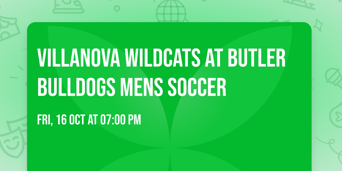 Villanova Wildcats at Butler Bulldogs Mens Soccer