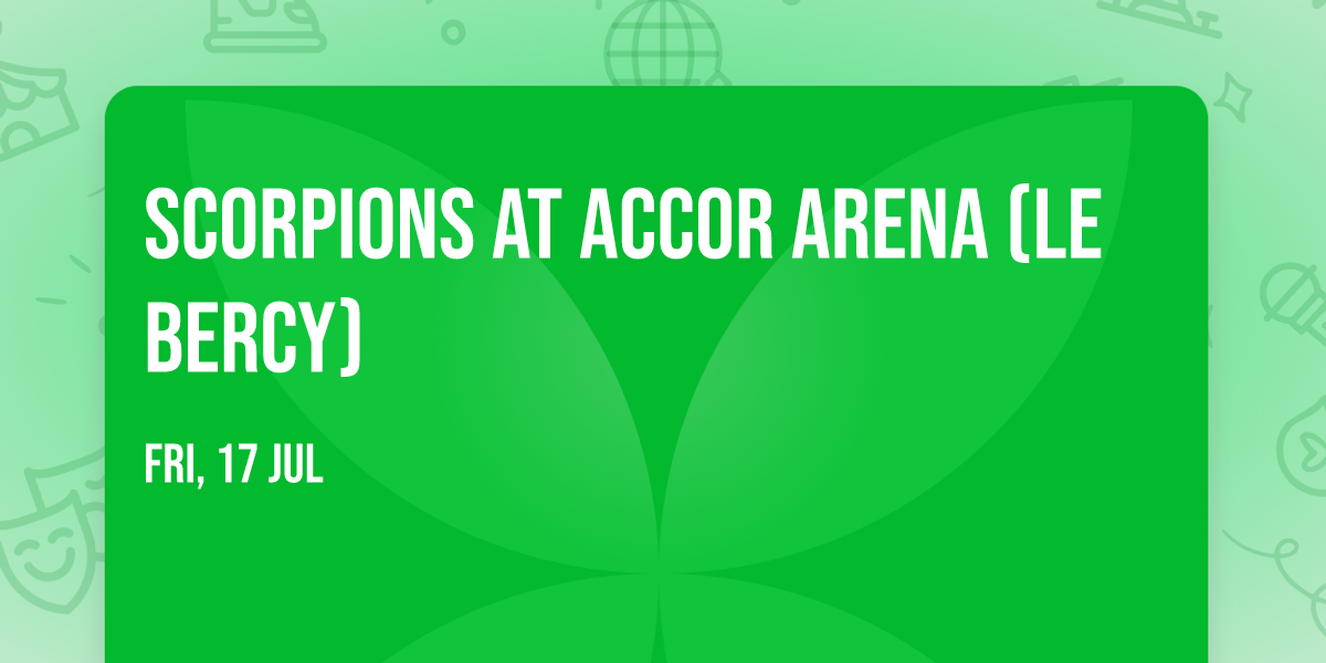 Scorpions at Accor Arena (Le Bercy)