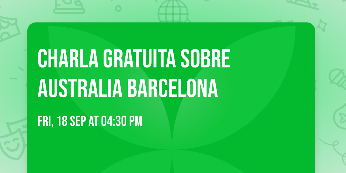 CHARLA GRATUITA SOBRE AUSTRALIA BARCELONA