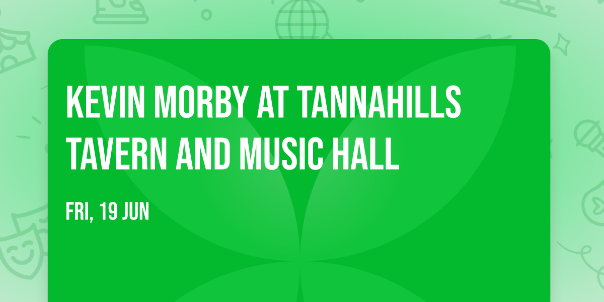 Kevin Morby at Tannahills Tavern and Music Hall