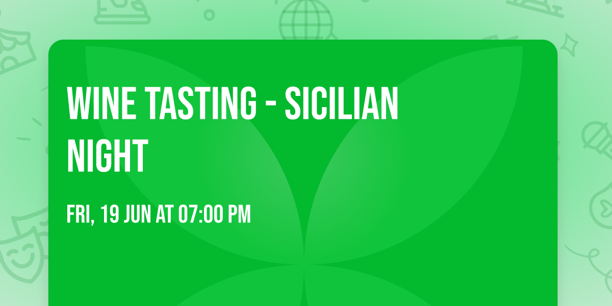 Wine tasting - Sicilian night