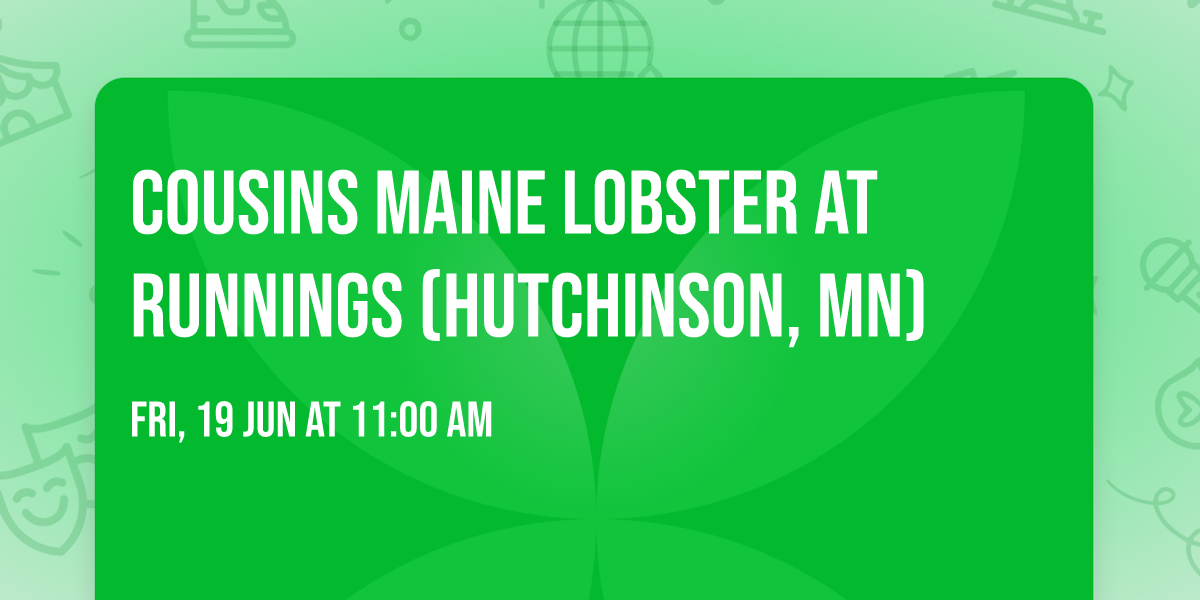 Cousins Maine Lobster at Runnings (HUTCHINSON, MN)