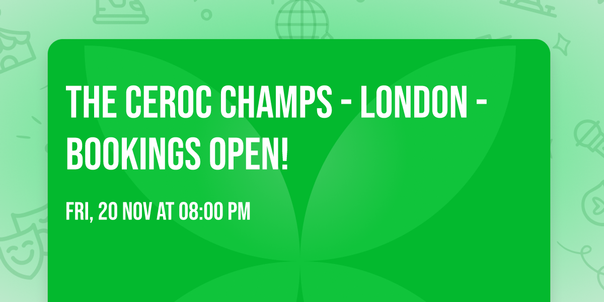 The Ceroc Champs - LONDON - Bookings Open!