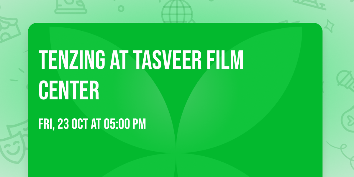 Tenzing at Tasveer Film Center