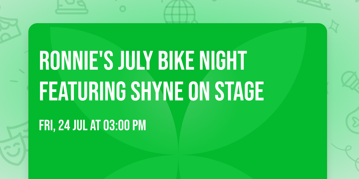 Ronnie's July Bike Night Featuring Shyne on stage