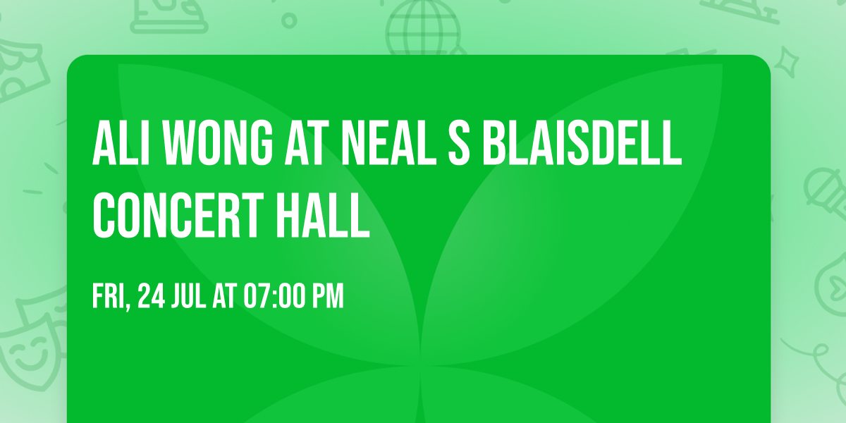Ali Wong at Neal S Blaisdell Concert Hall
