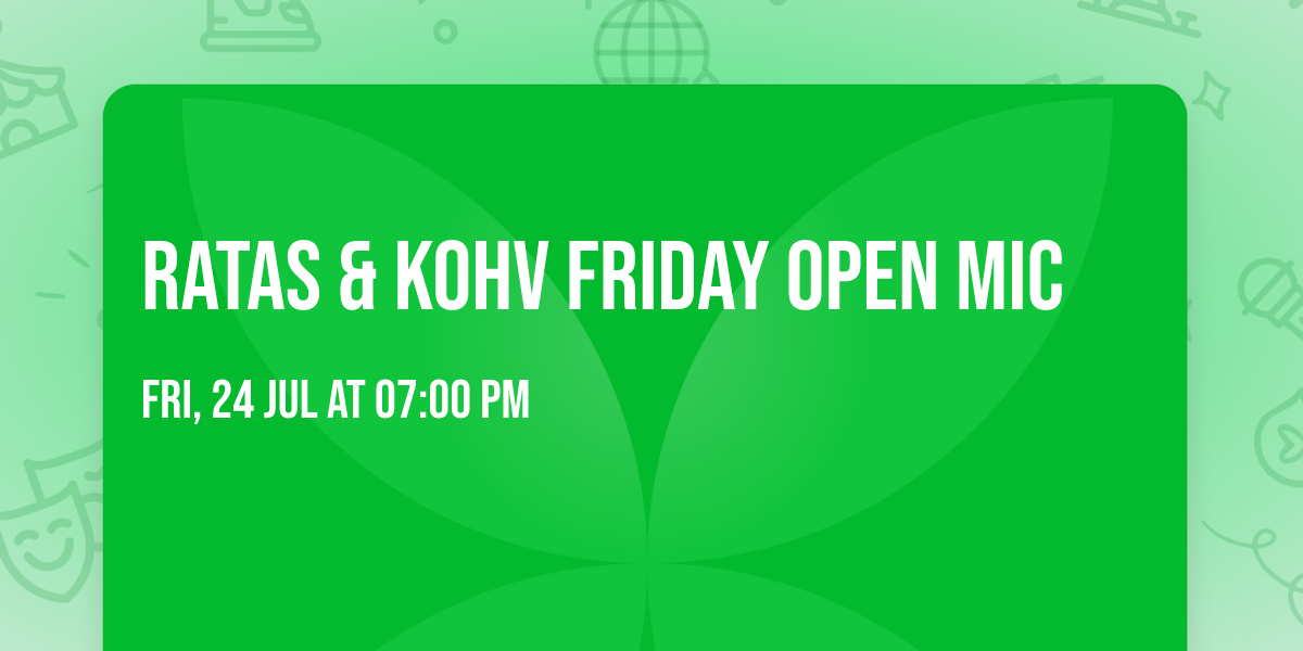 Ratas & Kohv Friday Open Mic