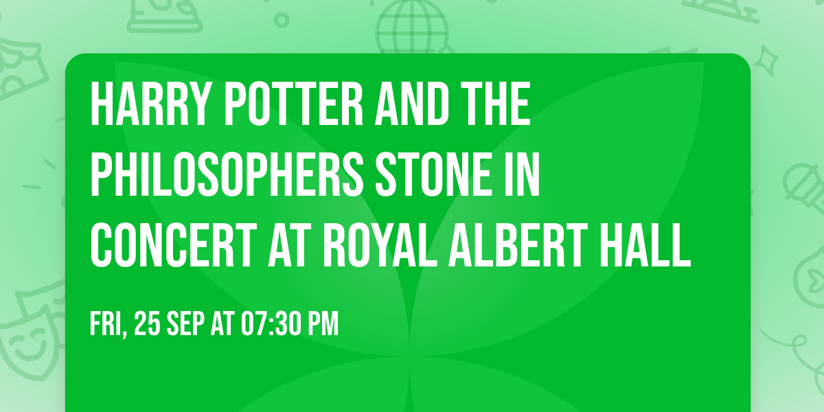 Harry Potter and the Philosophers Stone in Concert at Royal Albert Hall