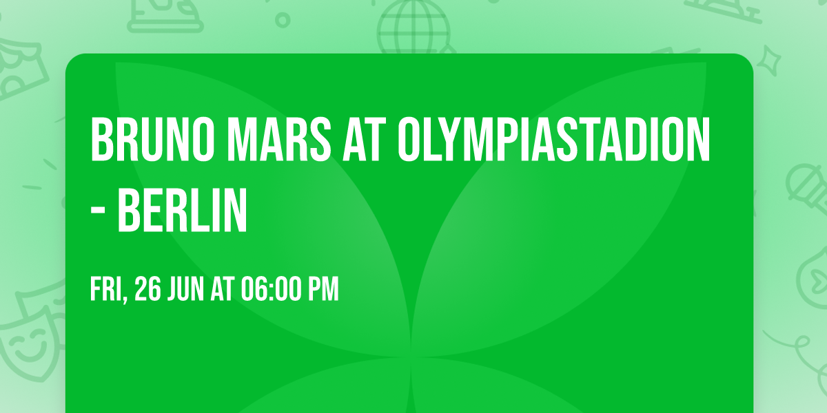 Bruno Mars at Olympiastadion - Berlin