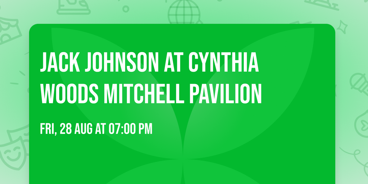 Jack Johnson at Cynthia Woods Mitchell Pavilion