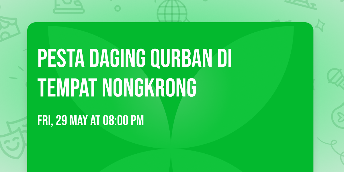 Pesta Daging Qurban di Tempat Nongkrong